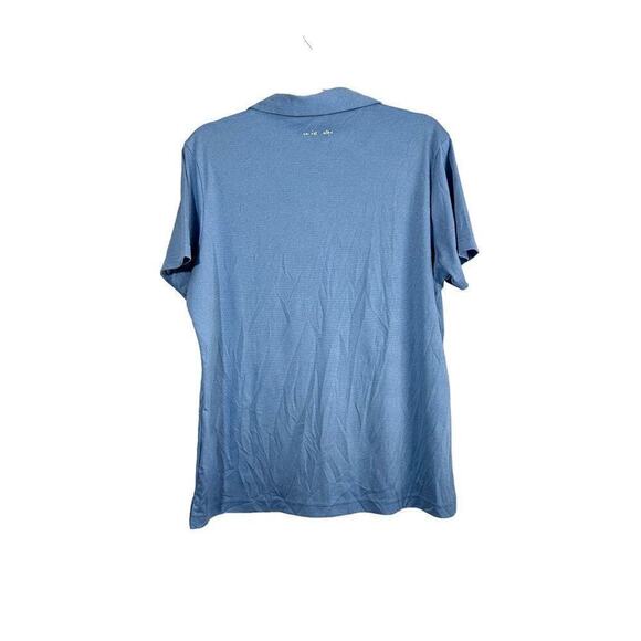 Travis Matthew Short Sleeve Collard Polo Shirt Mens XL Blue Sweat Wicking Golf - Picture 2 of 7